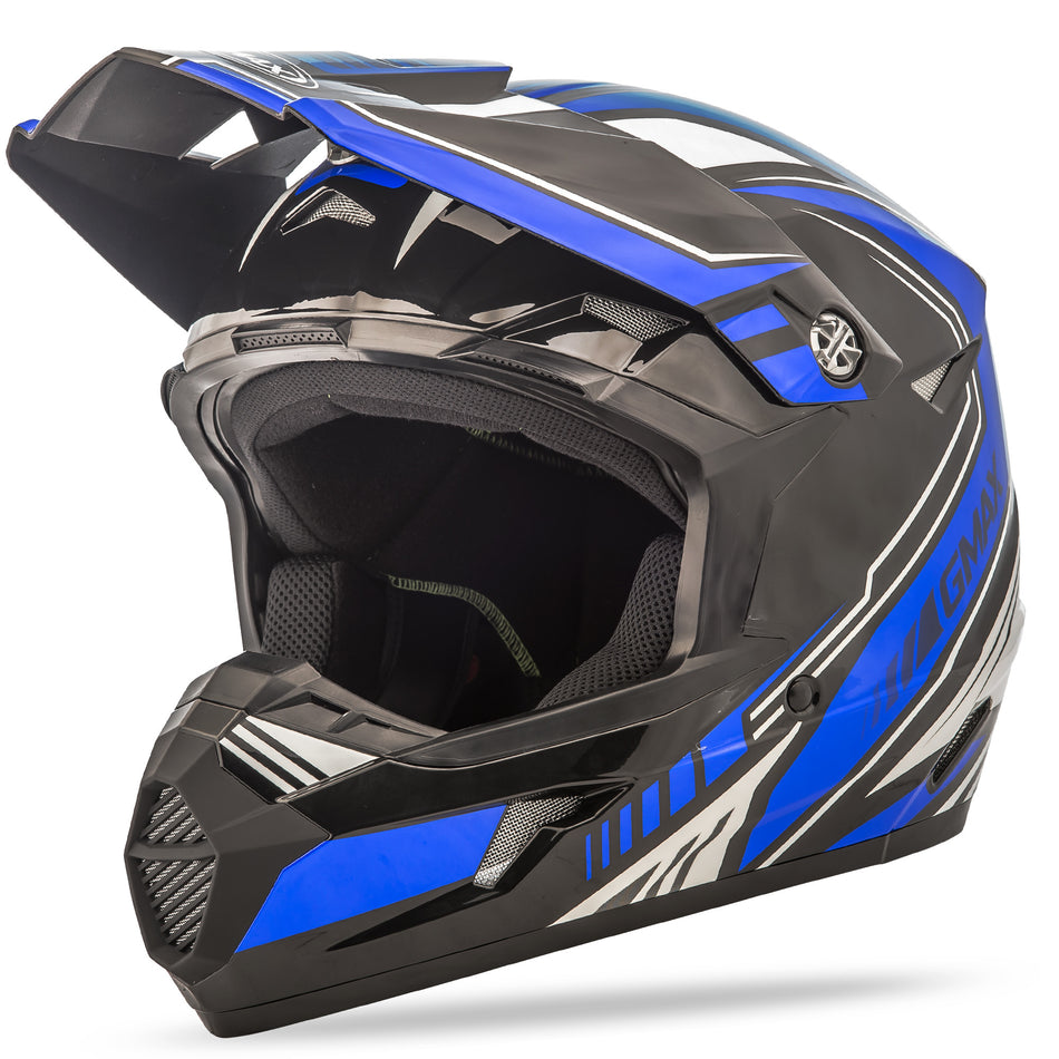 GMAX Mx-46 Off-Road Uncle Helmet Black/Blue Xs G3467213 TC-2