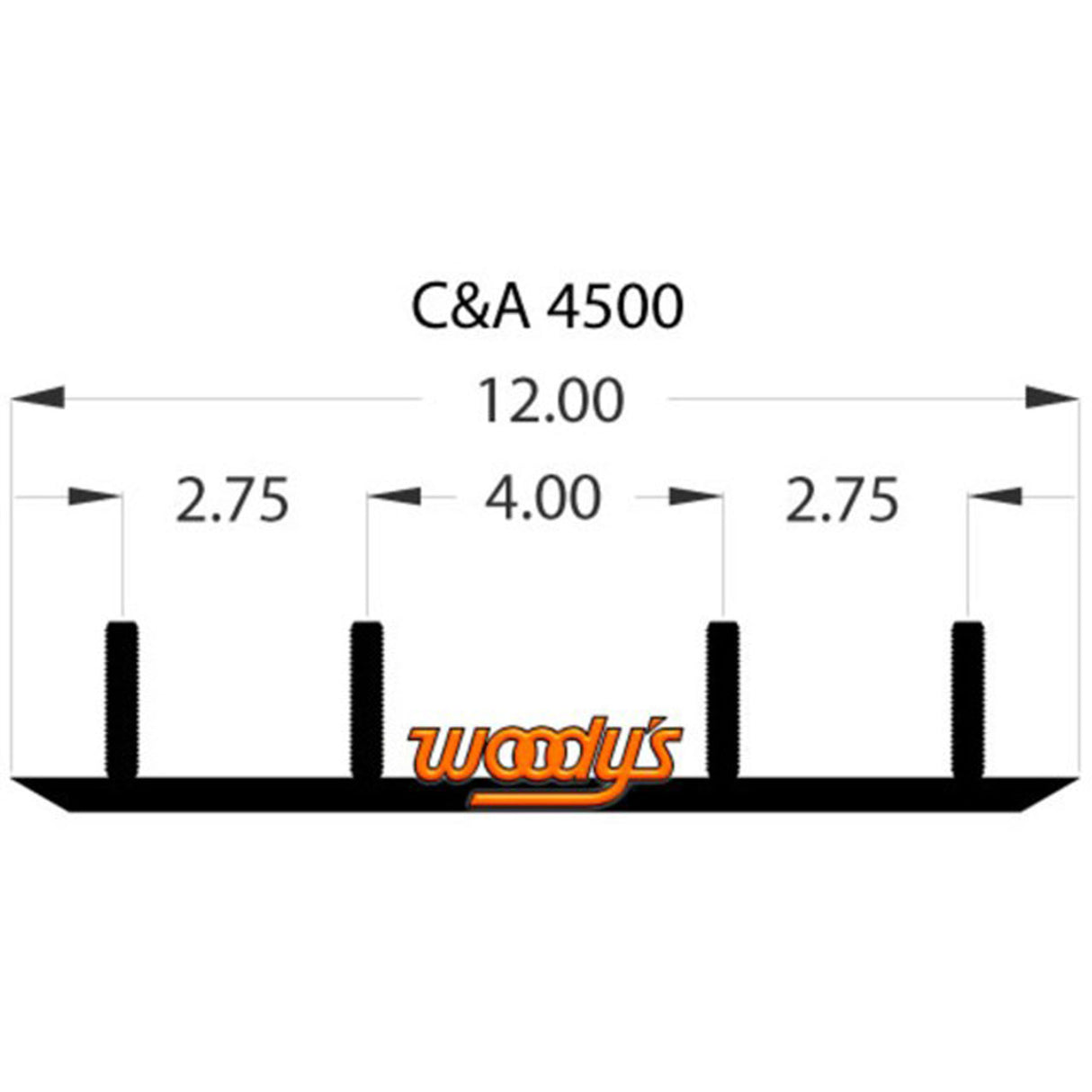 Woodys 6 Ski/Mini Ski Snocross Carbide Runner SCC-4506