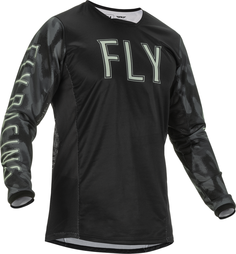 FLY RACING Kinetic S.E. Tactic Jersey Black/Grey Camo Lg 375-524L