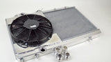 CSF 96-07 Mitsubishi Evo 4/5/6/7/8/9 Full-Slim Radiator w/12in Fan & Shroud/-16AN & Slip On Fitting 7075