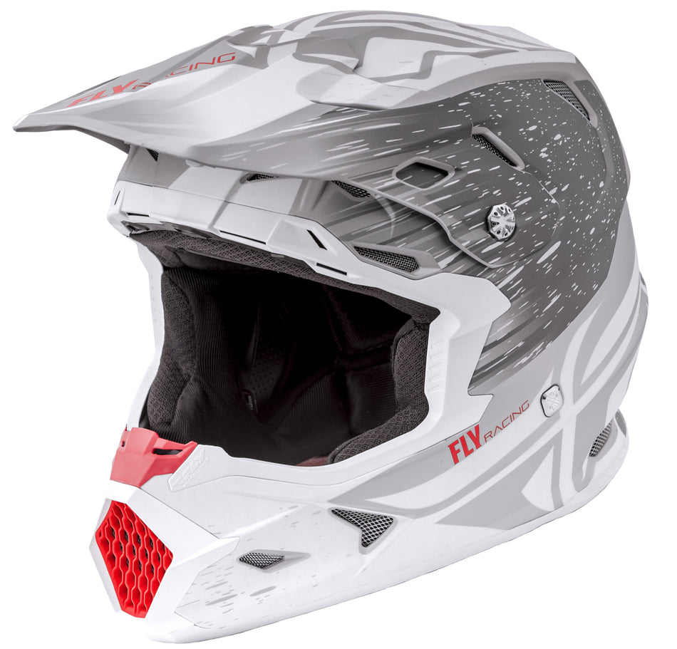 FLY RACING Toxin Resin Helmet Matte White/Grey 2x 73-8520-9-2X