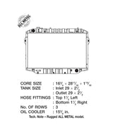 CSF 88-91 Toyota Landcruiser 3-reihiger Ganzmetallkühler 2709