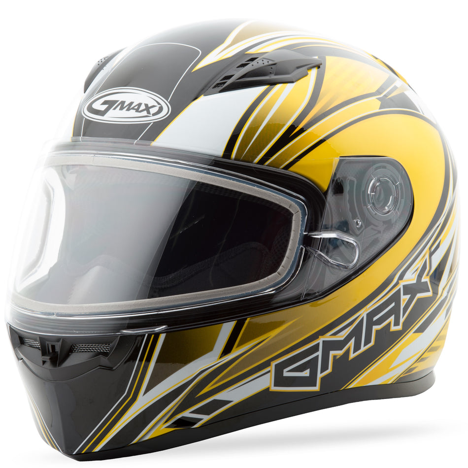 GMAX Ff-49 Full-Face Sektor Snow Helmet Yellow/White/Black Xs G2491233 TC-4