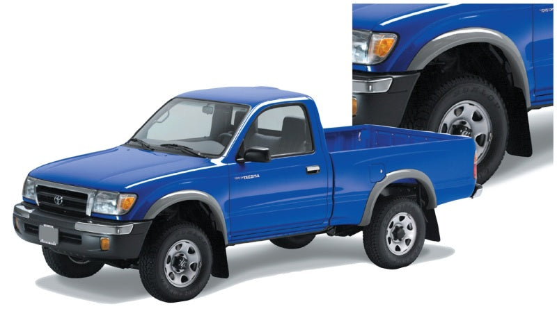 Bushwacker 95-00 Toyota Tacoma Fleetside Extend-A-Fender Style Flares 4pc w/ 4WD Only - Black 31911-11