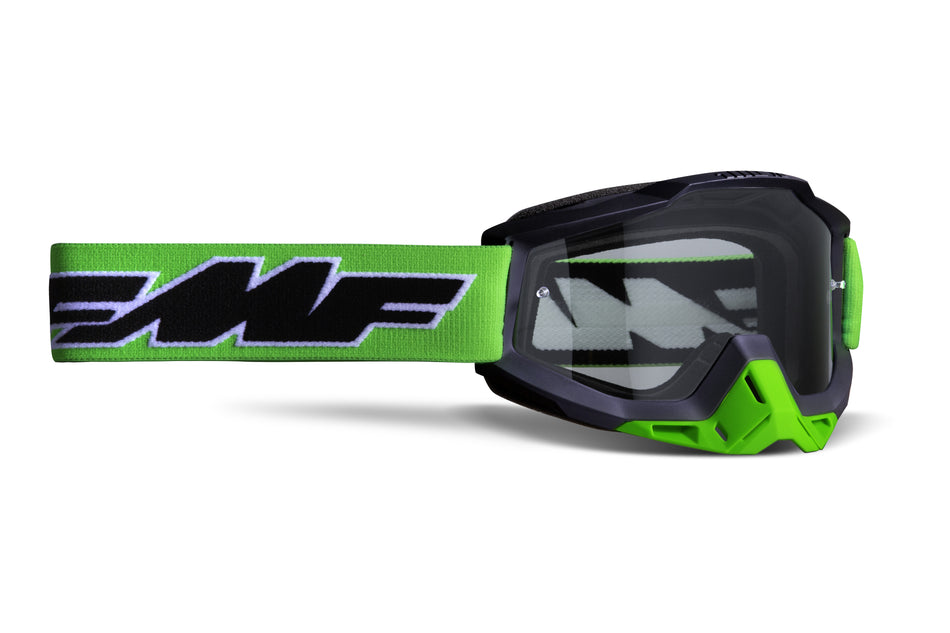 FMF VISION Powerbomb Goggle Rocket Lime Clear Lens F-50036-00007