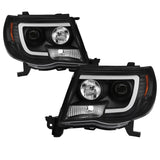 Spyder Toyota Tacoma 05-11 Projector Headlights - Light Bar DRL - Black PRO-YD-TT05V2-LB-BK 5084514