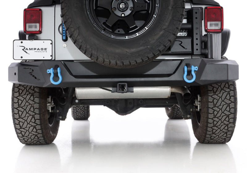 Rampage 07-18 Jeep Wrangler JK (Incl. Unlimited) Trailguard Rear Bumper - Black 99619