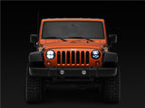 Raxiom 97-18 Jeep Wrangler TJ/JK Axial Series LED Headlights- Black Housing (Clear Lens) J108039