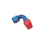 Russell Performance -10 AN Red/Blue 90 Degree Full Flow Hose End 610180