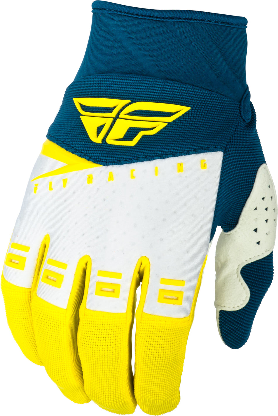 FLY RACING F-16 Gloves Yellow/White/Navy Sz 01 372-91301