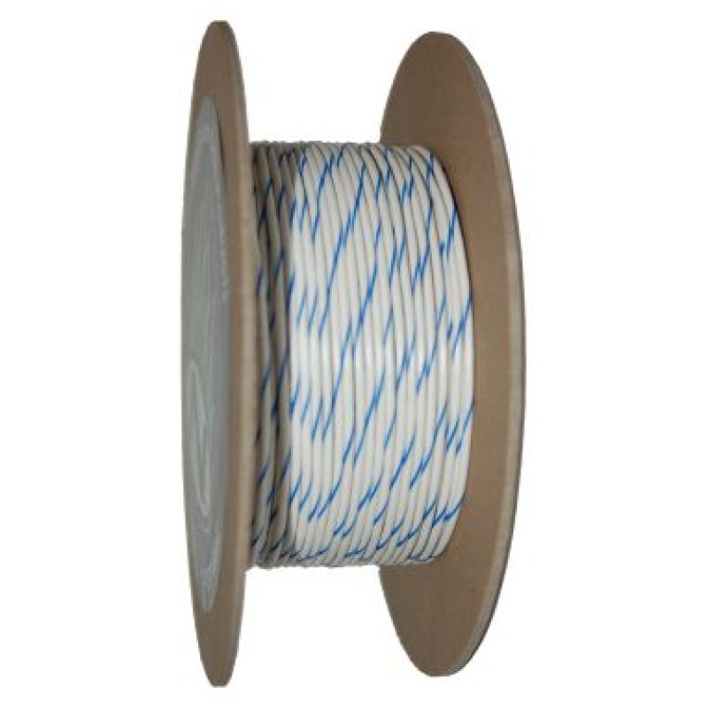 NAMZ OEM Color Primary Wire 100ft. Spool 18g - White/Blue Stripe NWR-96-100