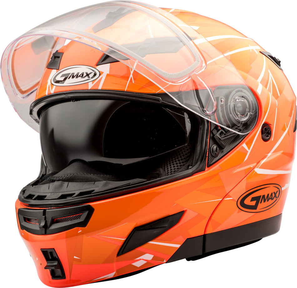 GMAX Gm-54s Modular Scribe Snow Helmet Hi-Vis Orange 2x G2549668