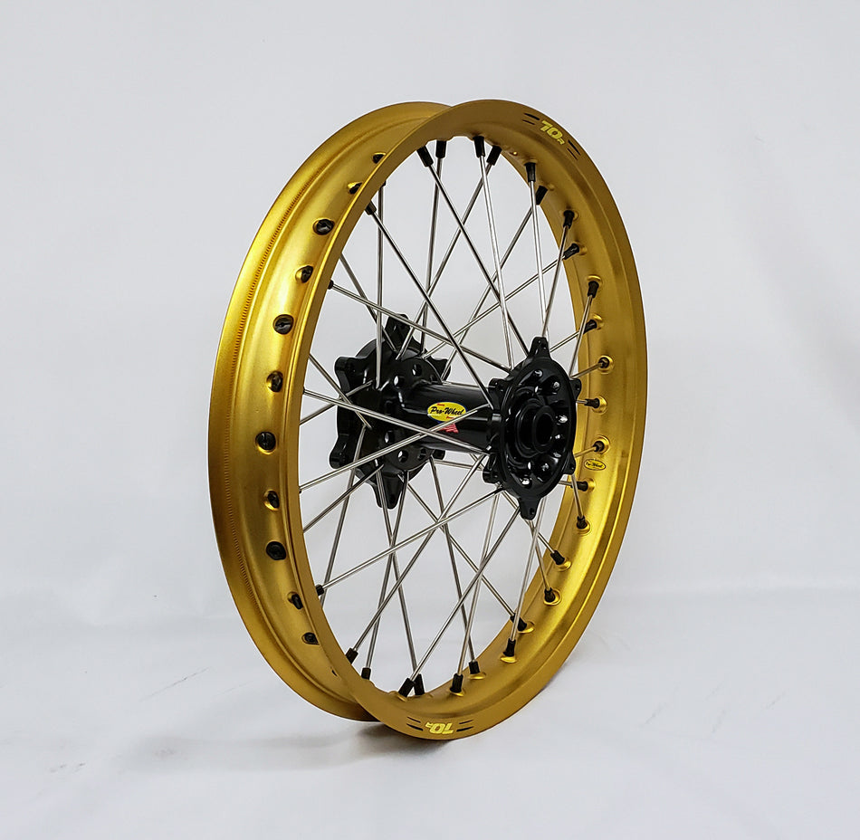 PRO-WHEEL Wheel Rear 2.15x19 Black Hub Gld Rim/Sil Spoke/Blk Nipple 24-5922412