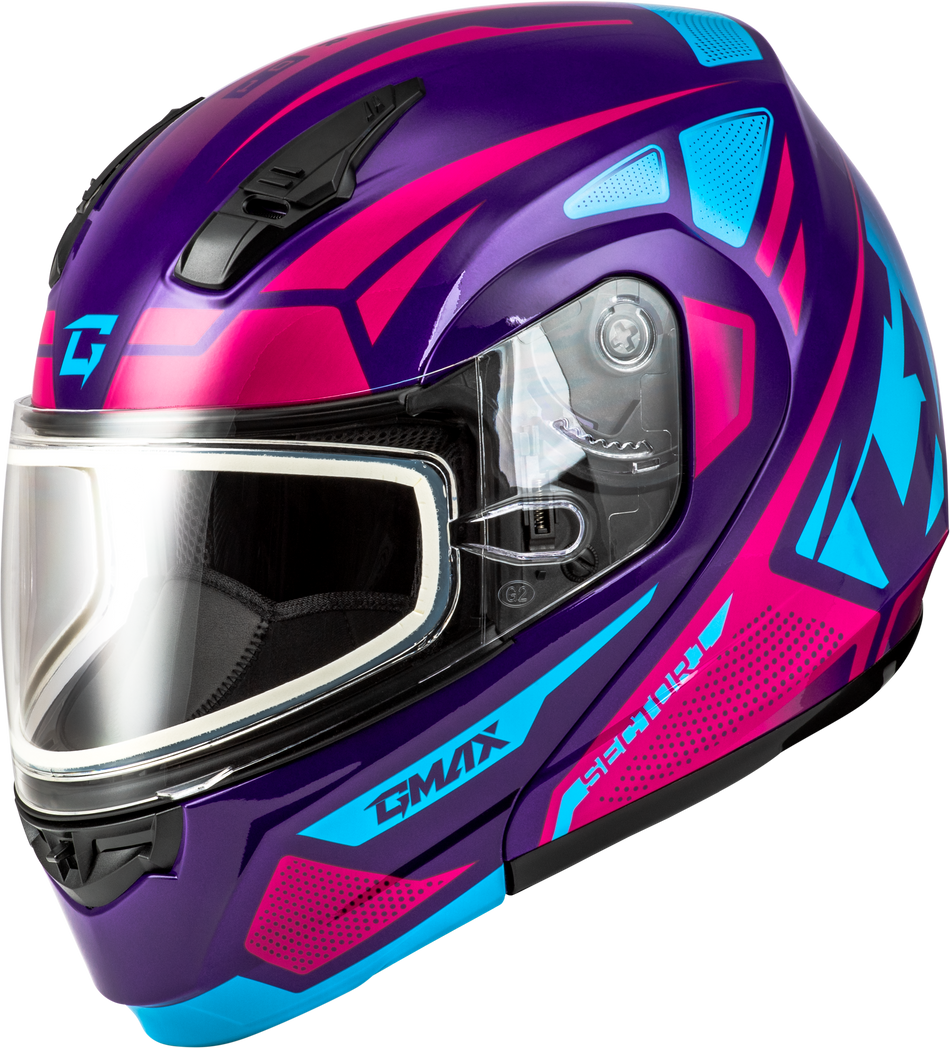 GMAX Md-04s Sector Snow Helmet Violet/Pink Lg M2043986