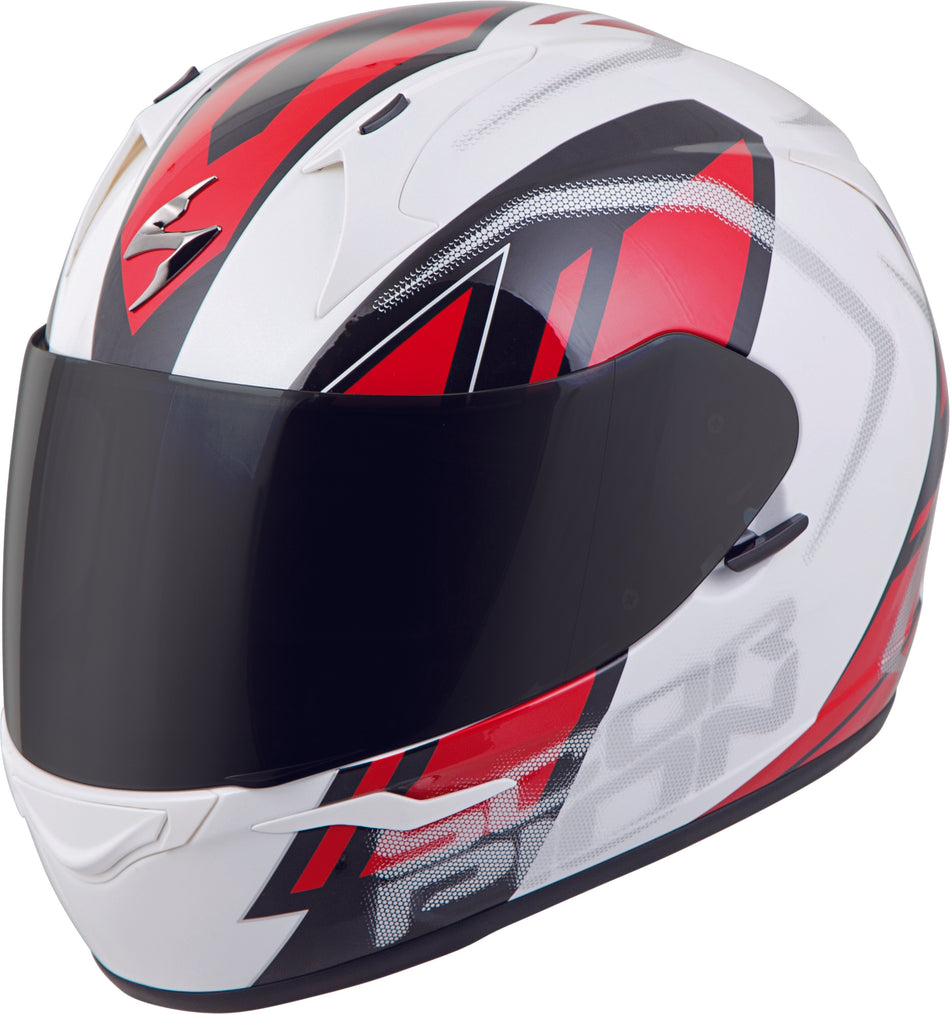 SCORPION EXO Exo-R320 Full-Face Helmet Endeavor White/Red Md 32-0604