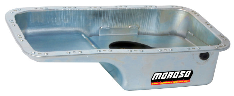 Moroso Acura/Honda 1.6L B16A3 Stock (w/Oil Drainbacks) Wet Sump 4qt 6in Steel Oil Pan 20911