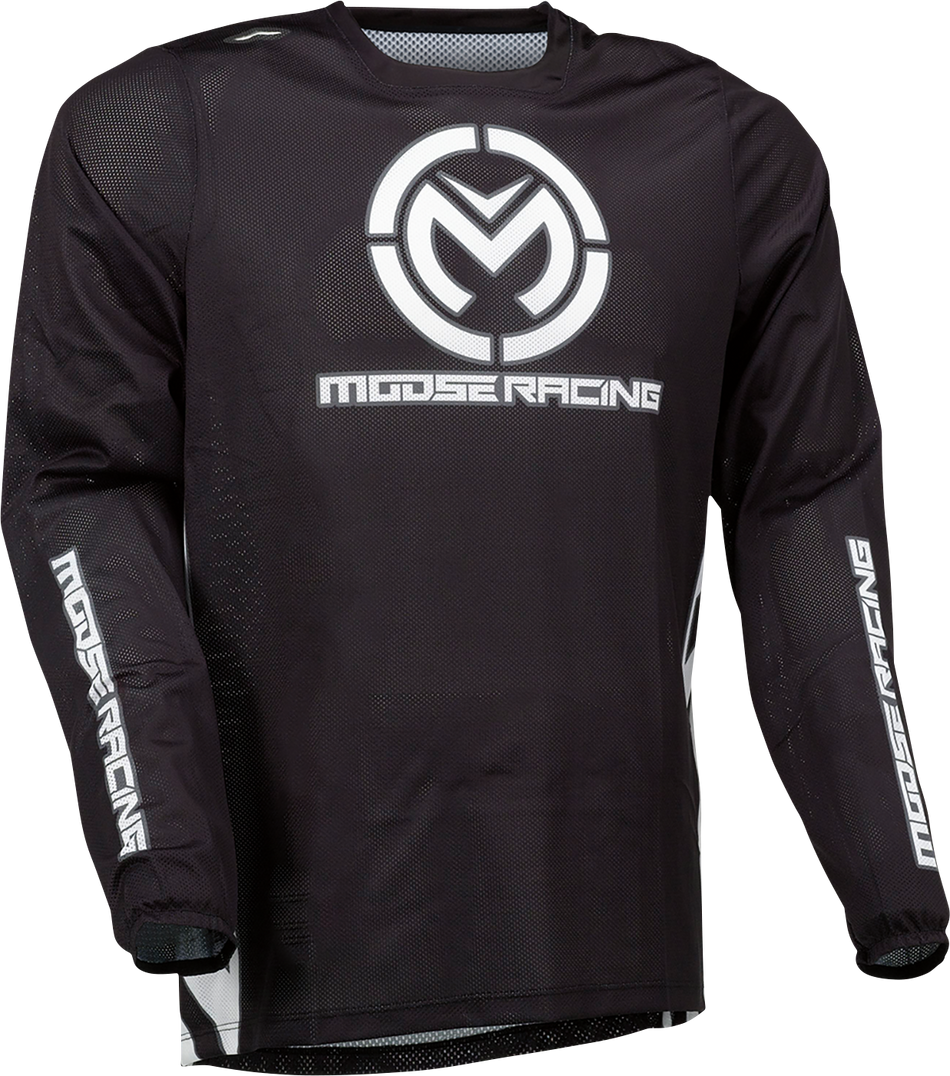 Camiseta MOOSE RACING Sahara - Negro/Blanco - Mediano 2910-7421 