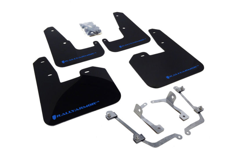 Rally Armor 08-11 Subaru STI (Hatch Only) / 11-14 WRX (Hatch Only) Black UR Mud Flap w/ Blue Logo MF15-UR-BLK/BL