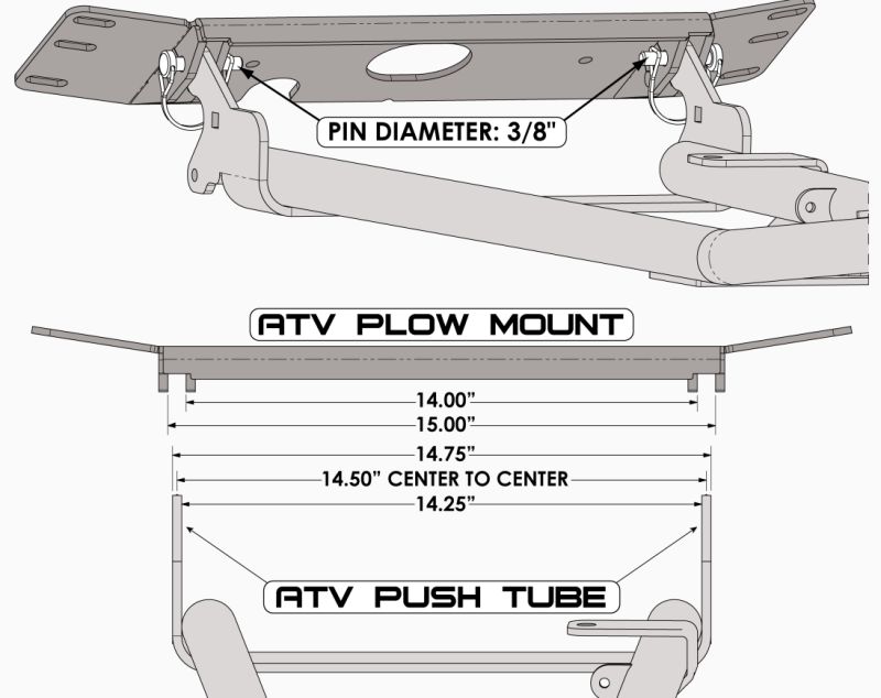 KFI ATV Plow Base Push Tube