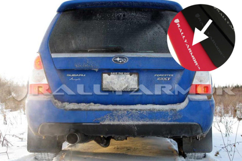 Rally Armor 03-08 Subaru Forester Red UR Mud Flap w/ White Logo MF5-UR-RD/WH