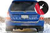 Rally Armor 03-08 Subaru Forester Red UR Mud Flap w/ White Logo MF5-UR-RD/WH