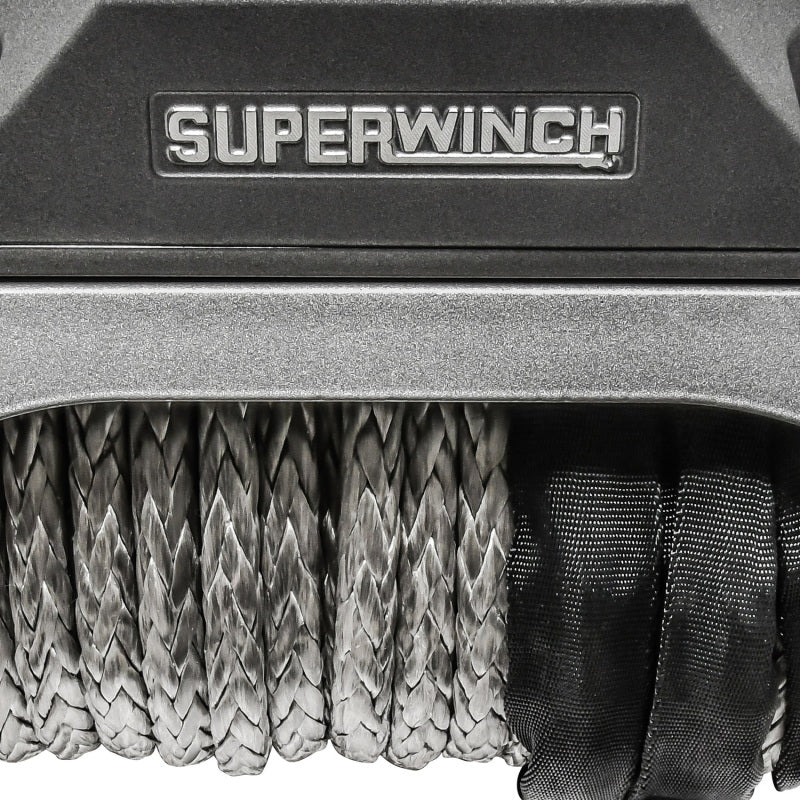 Superwinch 12000 LBS 12V DC 3/8in x 80ft Synthetic Rope SX 12000SR Winch - Graphite 1712201