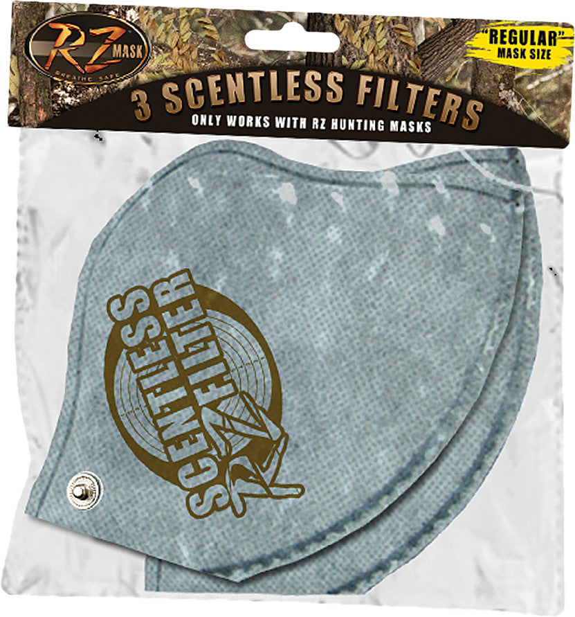RZ MASK Scentless Filters Adult X 3/Pk 82835