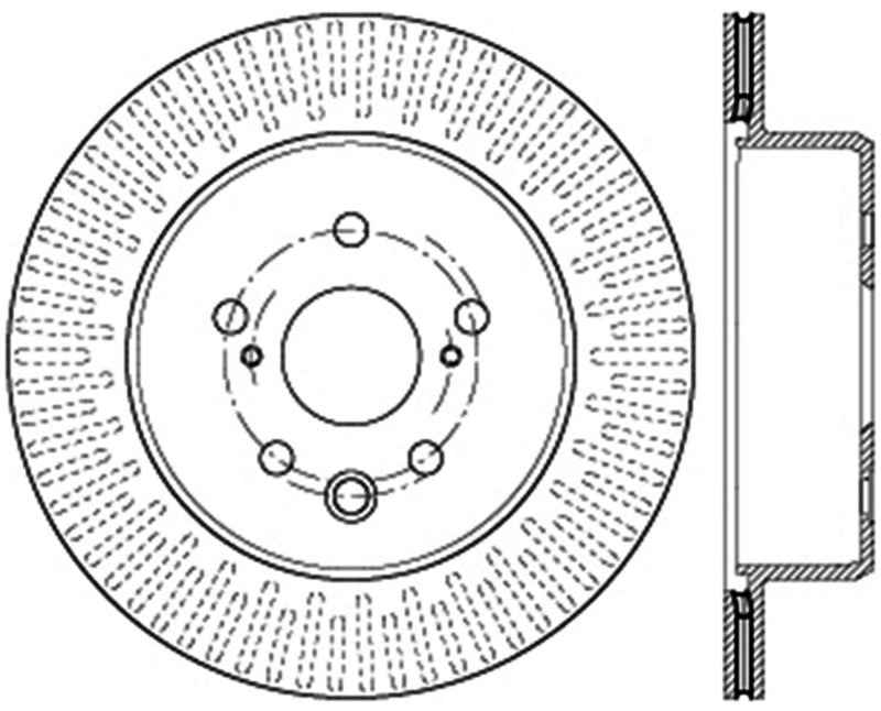 StopTech 13-14 Lexus GS300/350/400/430 Slotted Sport Rear Right Brake Rotor 126.44189SR