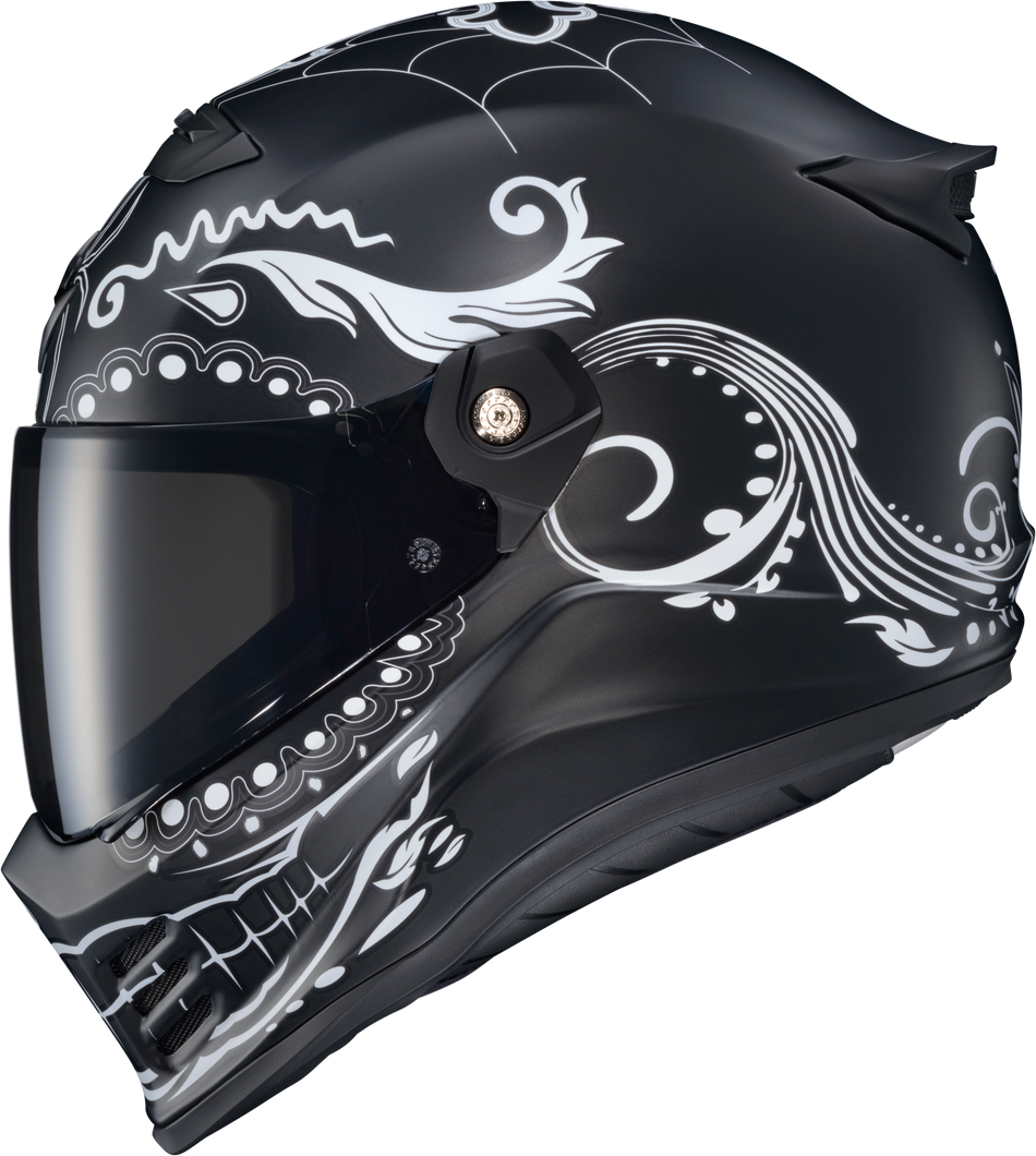 SCORPION EXO Covert Fx Full Face Helmet El Malo White/Matte Black Md CFX-1204