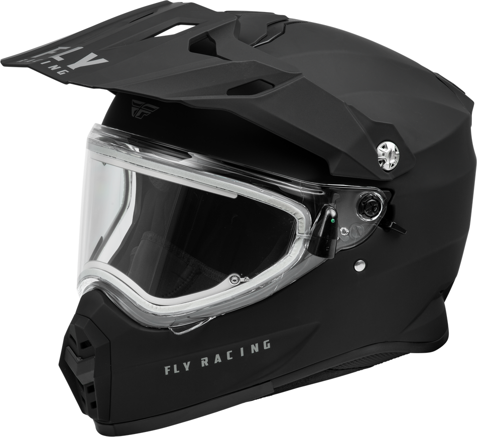FLY RACING Trekker Cw Solid Helmet Elec Shld Matte Black Lg 73-31366L