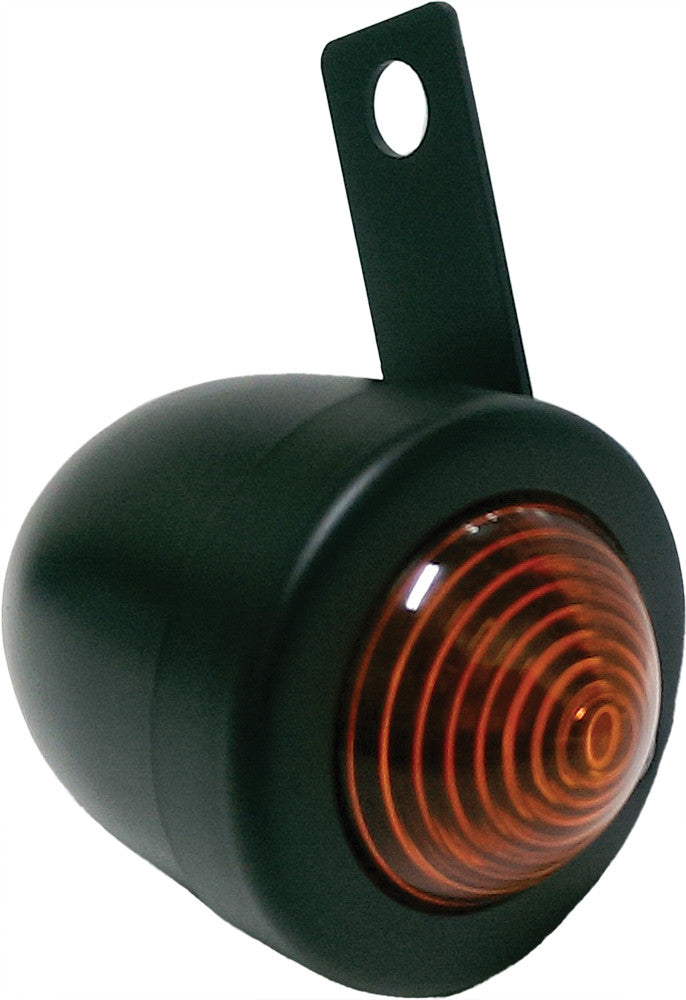 HARDDRIVE Bullet Marker Light W/Brkt Blk Amber Lens Single Filament 201047