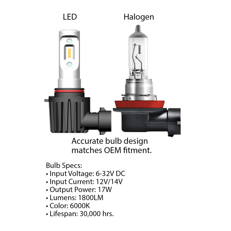 Oracle 9012 - VSeries LED Headlight Bulb Conversion Kit - 6000K V5242-001