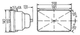 Hella Vision Plus 8in x 6in Sealed Beam Conversion Headlamp Kit (Legal in US for MOTORCYLCES ONLY) LA003427811