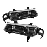 Spyder Honda Prelude 92-96 Projector Headlights LED Halo Black High H1 Low H1 PRO-YD-HP92-BK 5010995