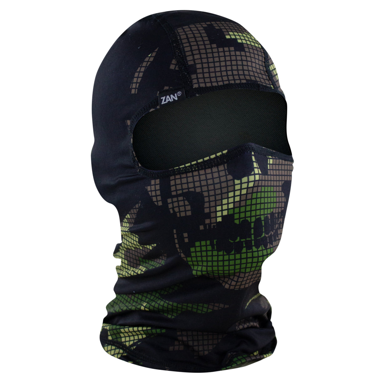 ZAN Polyester  Balaclava Digi Woodland Camo Skull WBP594