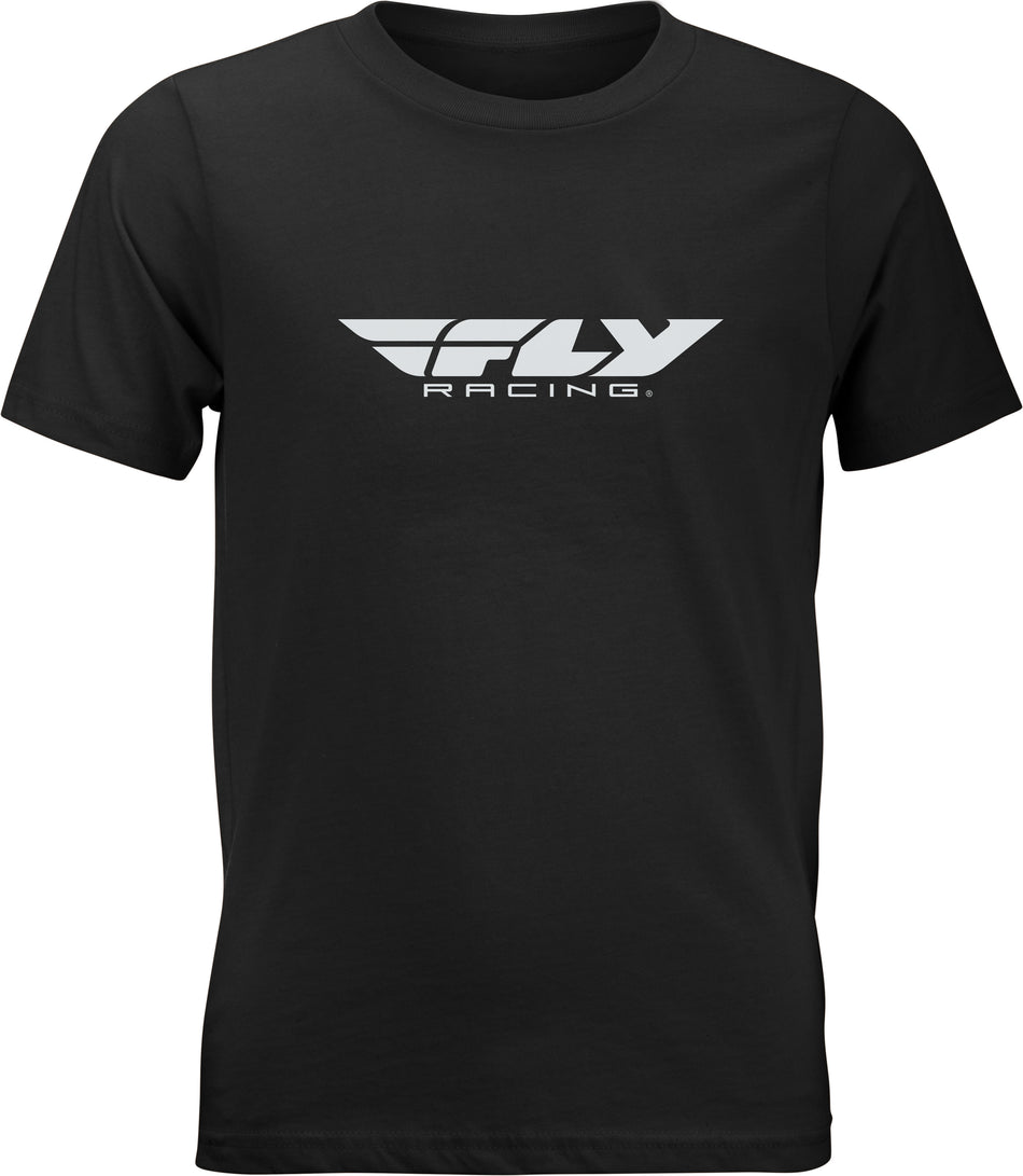 FLY RACING Youth Fly Corporate Tee Black Ys 352-0664YS