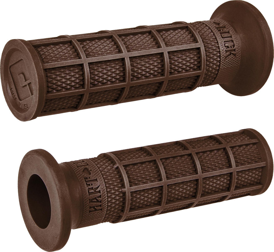 ODISingle Ply Waffle Grips Vtwin BrownV02FWBN