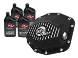 aFe POWER 21-22 Ram1500 TRX Hemi V8 6.2L PRO Series Rear Diff Cover Black w/Machined Fins & Gear Oil 46-71281B