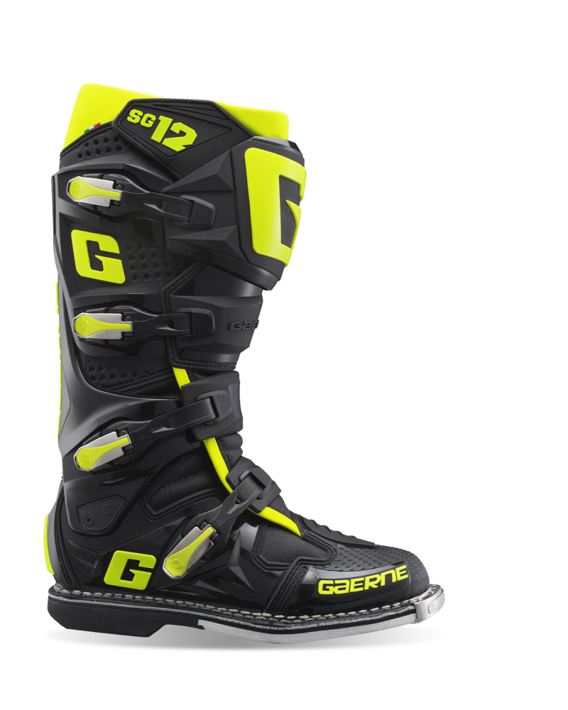 Gaerne SG12 Boot Black/Fluorescent Yellow Size - 9.5