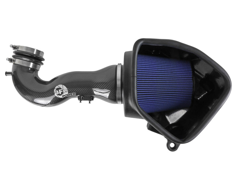 aFe 19-20 GM Trucks 5.3L/6.2L Track Series Carbon Fiber Cold Air Intake System With Pro 5R Filters 57-10015R