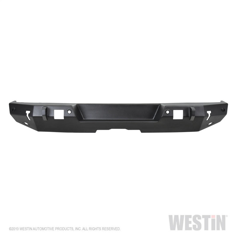 Westin 18-19 Jeep Wrangler JL WJ2 Rear Bumper w/  Sensors (Excl. Wrangler JK) - Textured Black 59-82045