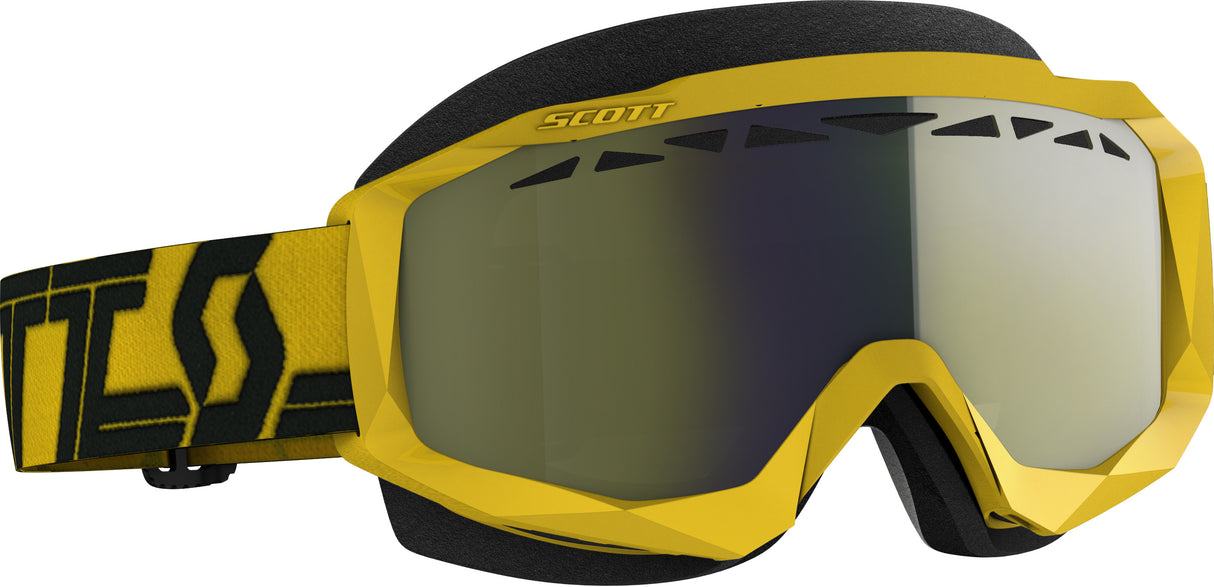 SCOTT Hustle X Snwcrs Goggle Ylw/Blk Enhancer Yellow Chrome 274515-1017335