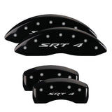 MGP 4 Caliper Covers Engraved Front & Rear C6/Corvette Black finish silver ch 13008SCV6BK