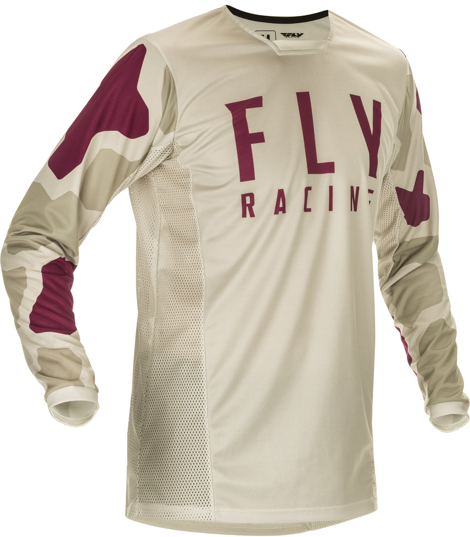 FLY RACING Kinetic K221 Jersey Stone/Berry Lg 374-527L