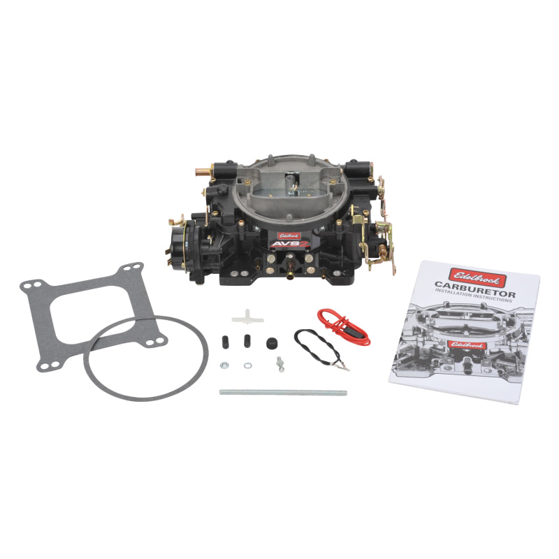 Edelbrock Carburador Thunder AVS2 Serie 650 CFM Estrangulador eléctrico con recubrimiento de polvo negro (sin EGR)