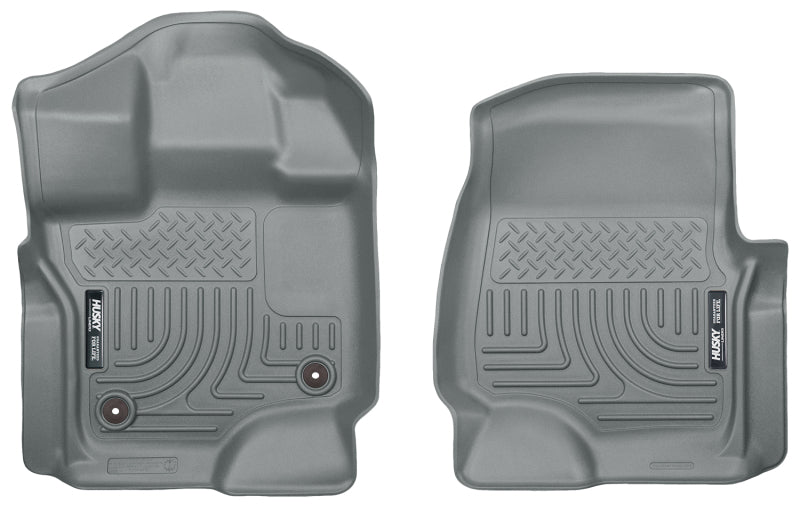 Husky Liners 15-23 Ford F-150 Super/Super Crew Cab WeatherBeater Grey Front Floor Liners