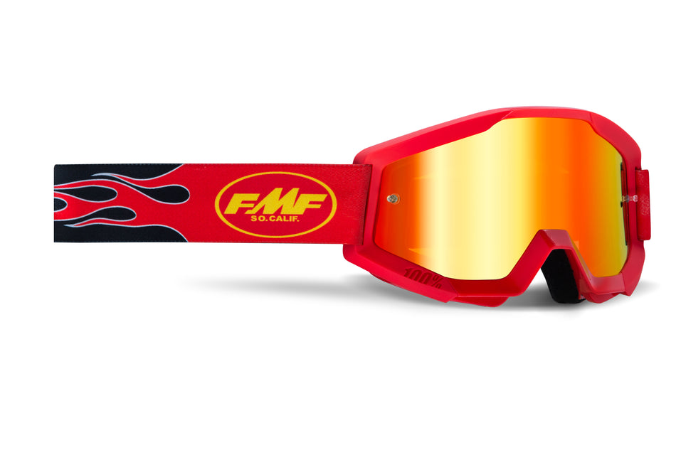 FMF VISION Powercore Youth Goggle Flame Red Mirror Red Lens F-50055-00004