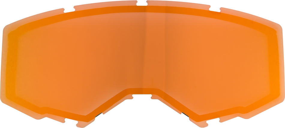 FLY RACING Dual Lens W/O Vents Adult Polarized Orange Mirror/Smoke FLB-019