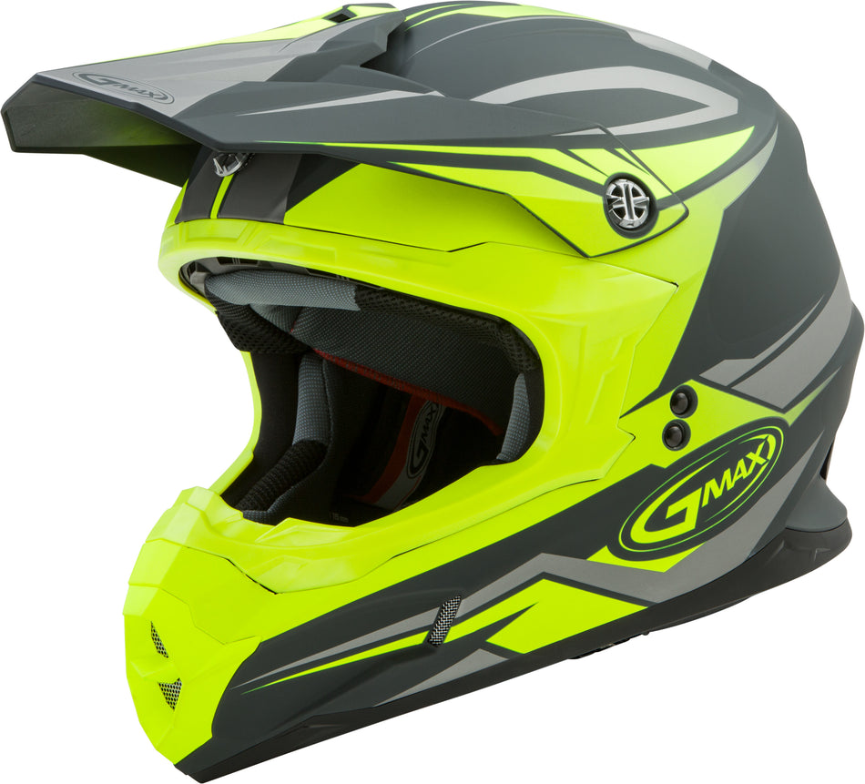 GMAX Mx-86 Off-Road Revoke Helmet Matte Grey/Hi-Viz Yellow Xs G3866603