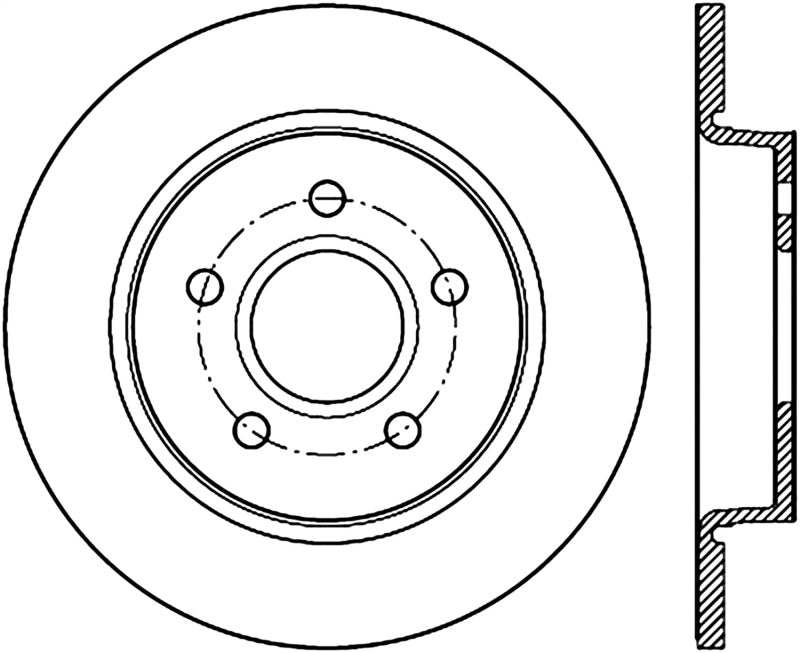 StopTech 13 Ford Focus ST Slotted Right Rear Rotor 126.61099SR